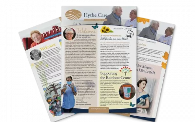 Hythe Care Newsletter Design and Print